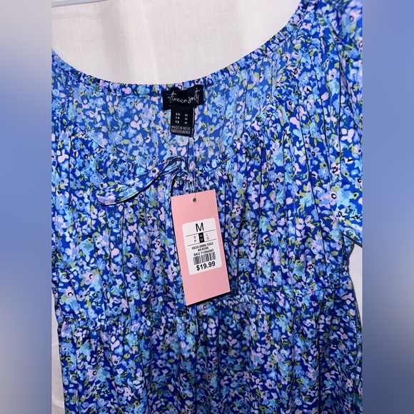 Blue floral Baby Doll Dress - Picture 6 of 6